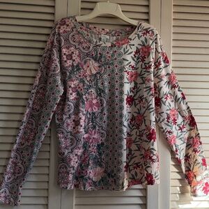 Sundance Delightful Details Floral Embroidered Sequin Top